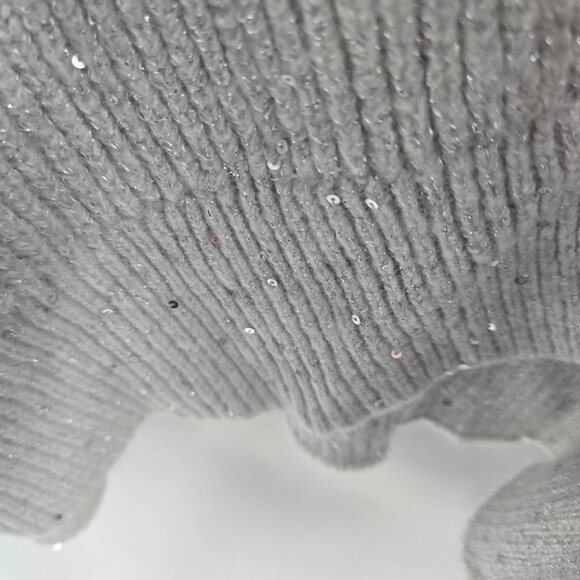 Lane Bryant Gray Metallic Sequin Open Cardigan Shrug Size 18/20 - Picture 4 of 9